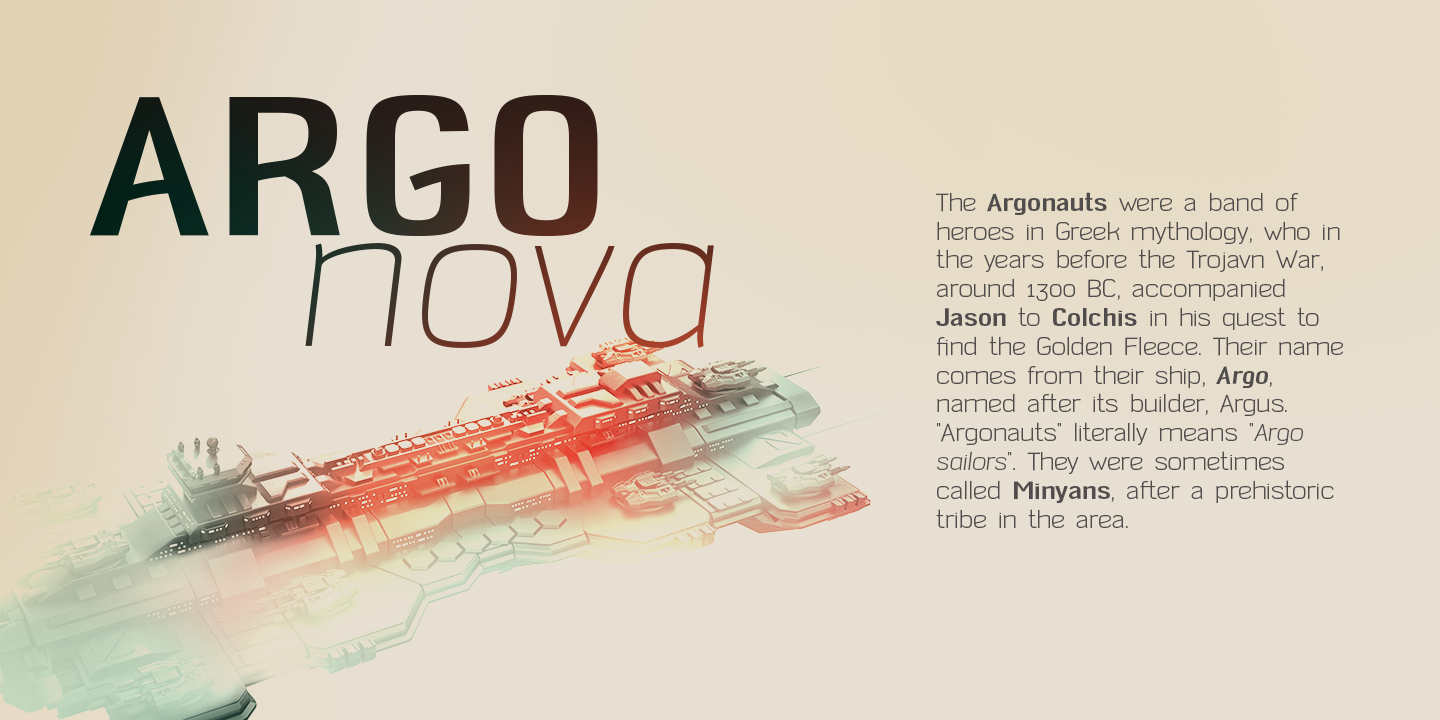 Przykład czcionki Argo Nova Regular